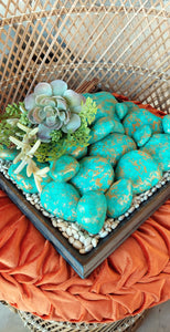 Hand-painted Turquoise stones