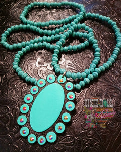 Zuni Beaded Necklace (Turquoise)